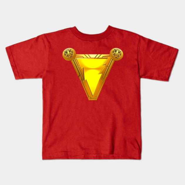 Shazam Movie 3D Embelm Kids T-Shirt by Heroified